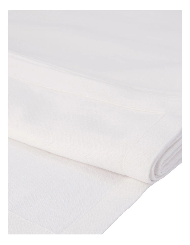 Cotton Classics Rectangular Tablecloth 230x150cm in Snow