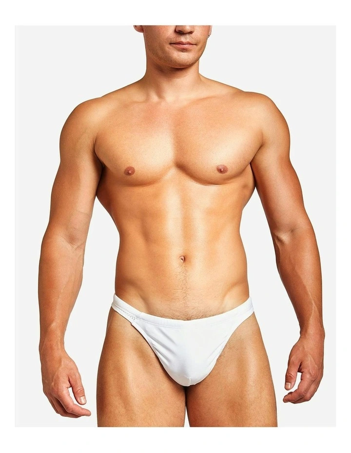 Bass Mesh Swim Thong in White