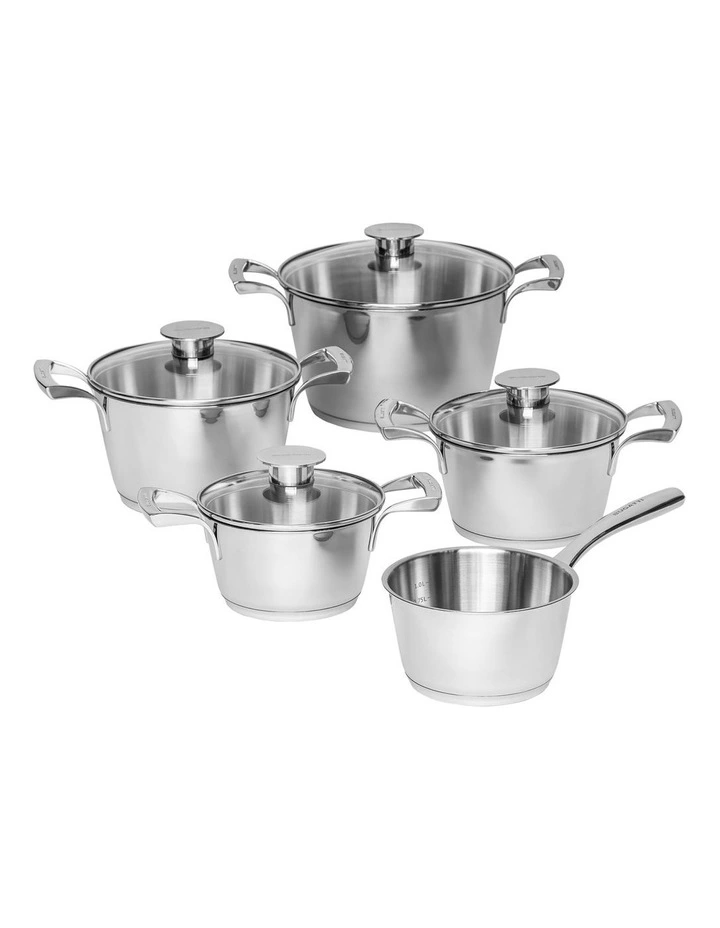 Cookware 9 Piece Set in Stainless Steel