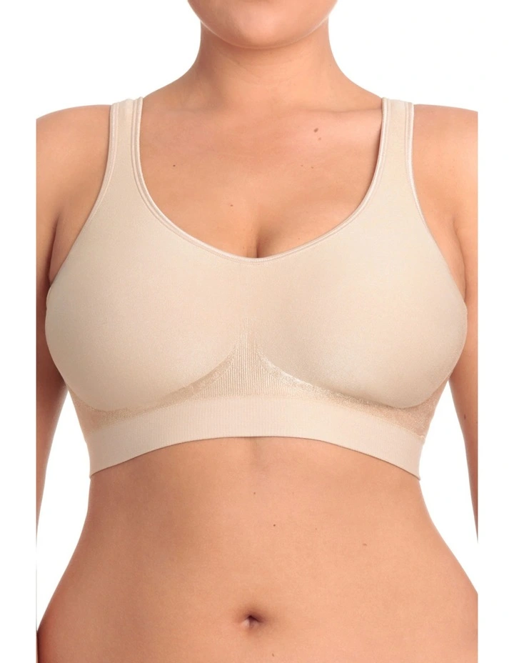 Comfort Revolution Wirefree Bra in Beige