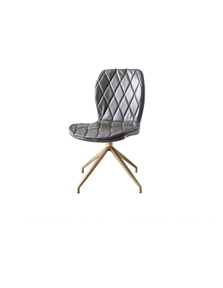 Hazel Swivel Chair in Burnt Brown