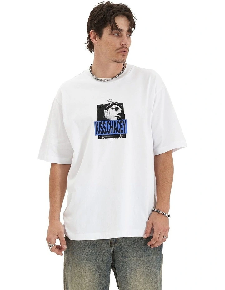 Moonlit Heavy Oversized Tee in White
