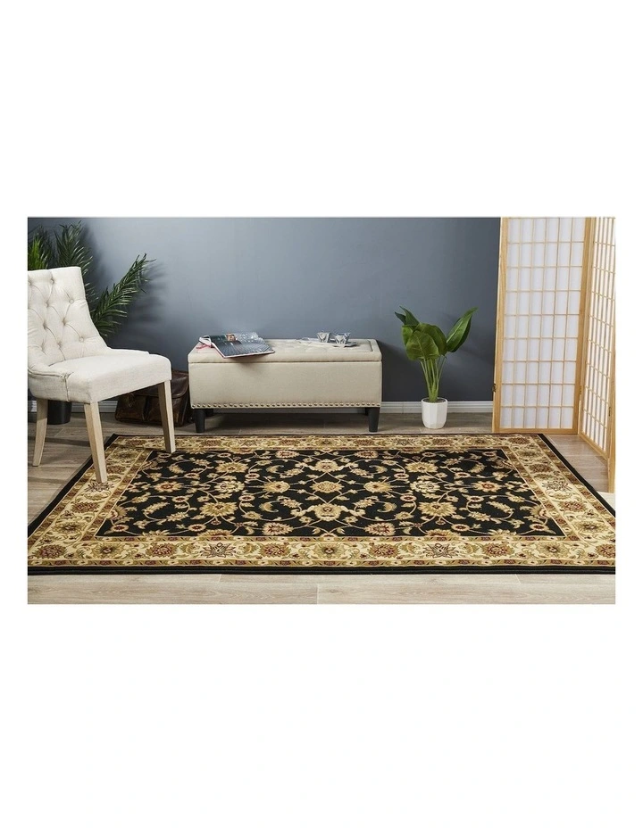 Sydney Collection Classic Rug in Black