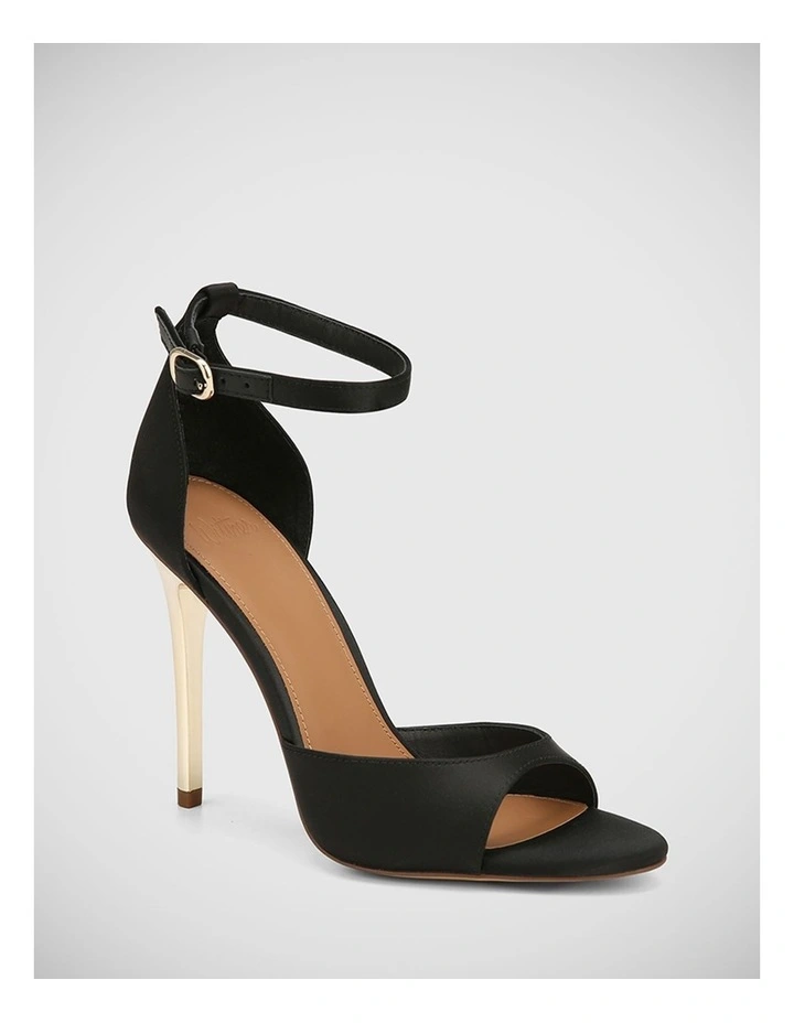 Aitken Satin Sandal in Black