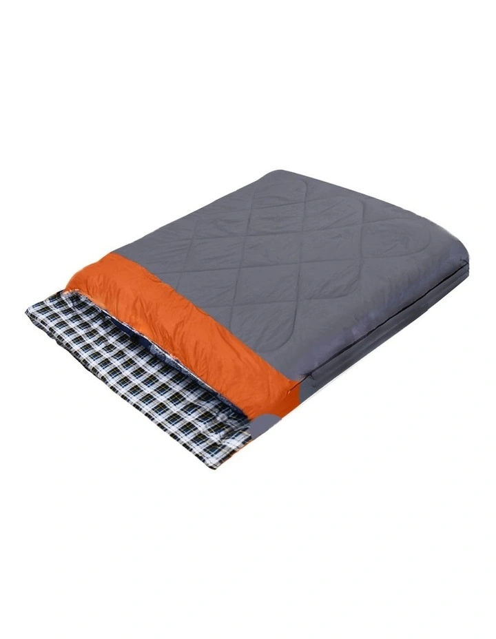 Outdoor Camping -10Thermal Double Sleeping Bag in Grey