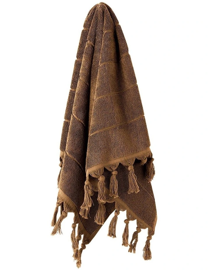 Paros Bath Towel Range in Caramel