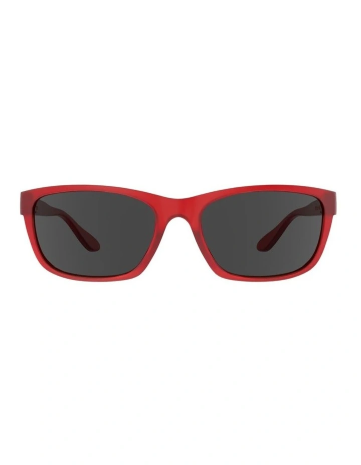 Sunglasses with Polarised Grey Lenses in Raspberry cordial Red