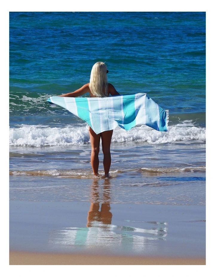 Cotton Beach Towel in Ocean
