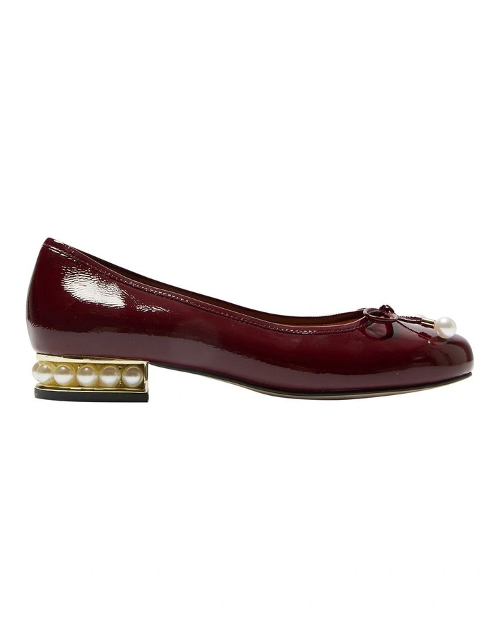 Paris Ballet Flats in Wine Patent Leather