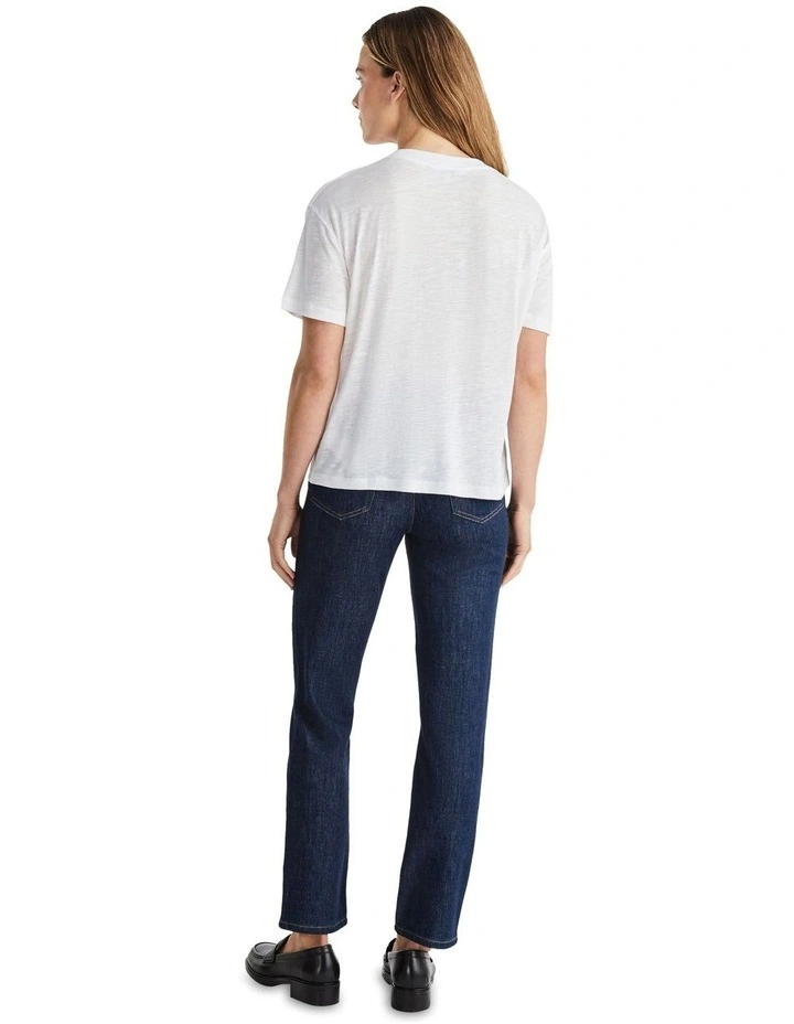 Crew Neck Relaxed T-shirt in White