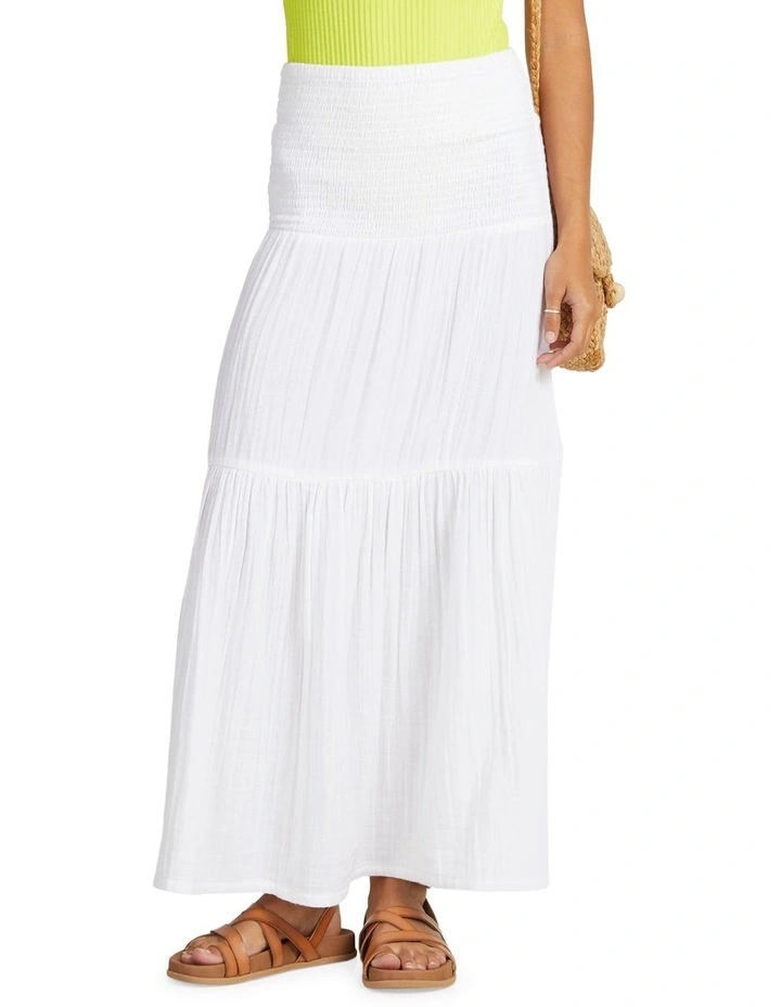 Remember The Time Maxi Skirt in Bright White