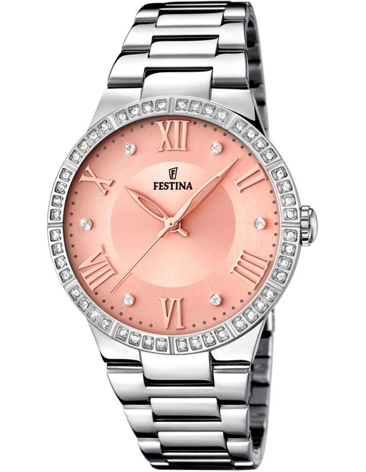 Boyfriend Stainless Steel Watch in Silver