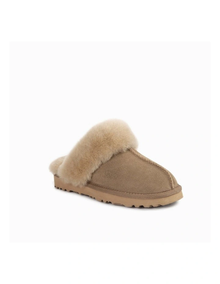 Premium Australia Sheepskin Unisex Scuffete in Olive