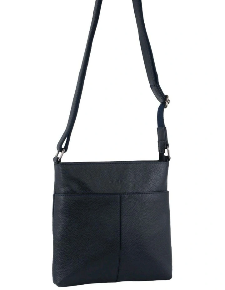Nappa Leather Cross-Body Bag in Navy