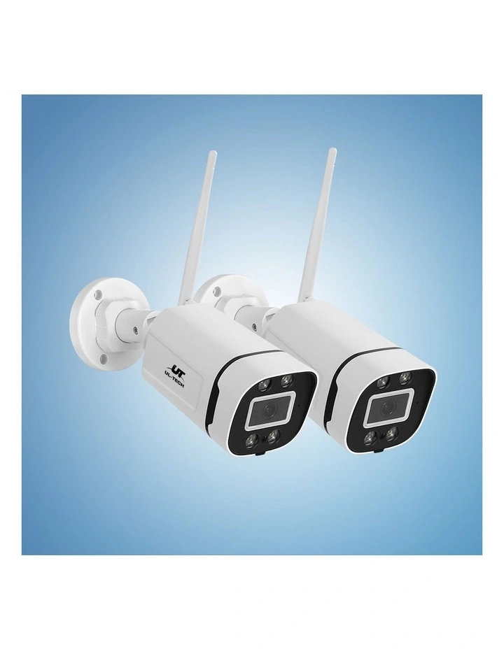 UL-tech Wireless CCTV 2 Security Camera 3MP in White