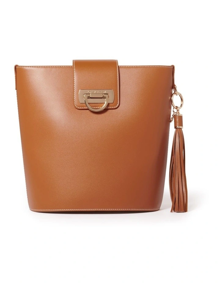 Signature Brandi Bucket Bag in Brown