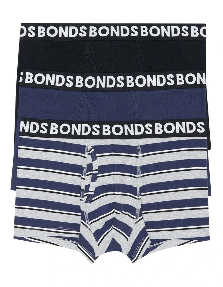Everyday Stripe Trunks 3 Pack in Multi