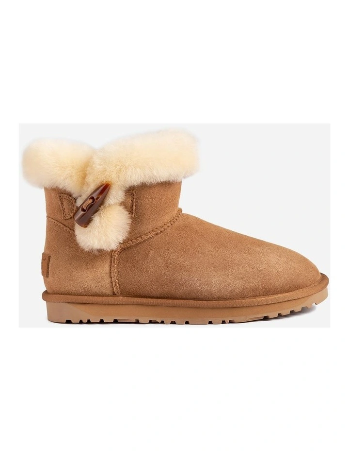 Horns Button Mini Boots in Chestnut