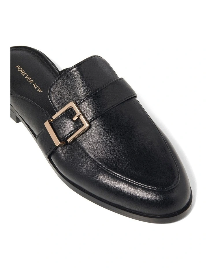 Lulu Flat Mules in Black