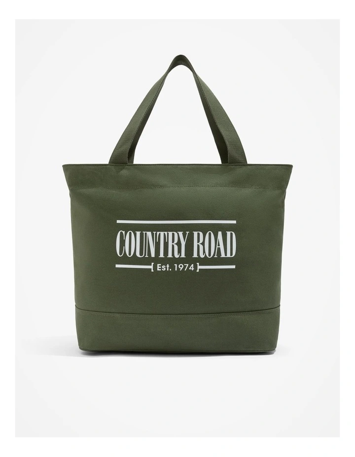 Australian Cotton Heritage Shopper Bag in Hunter Green