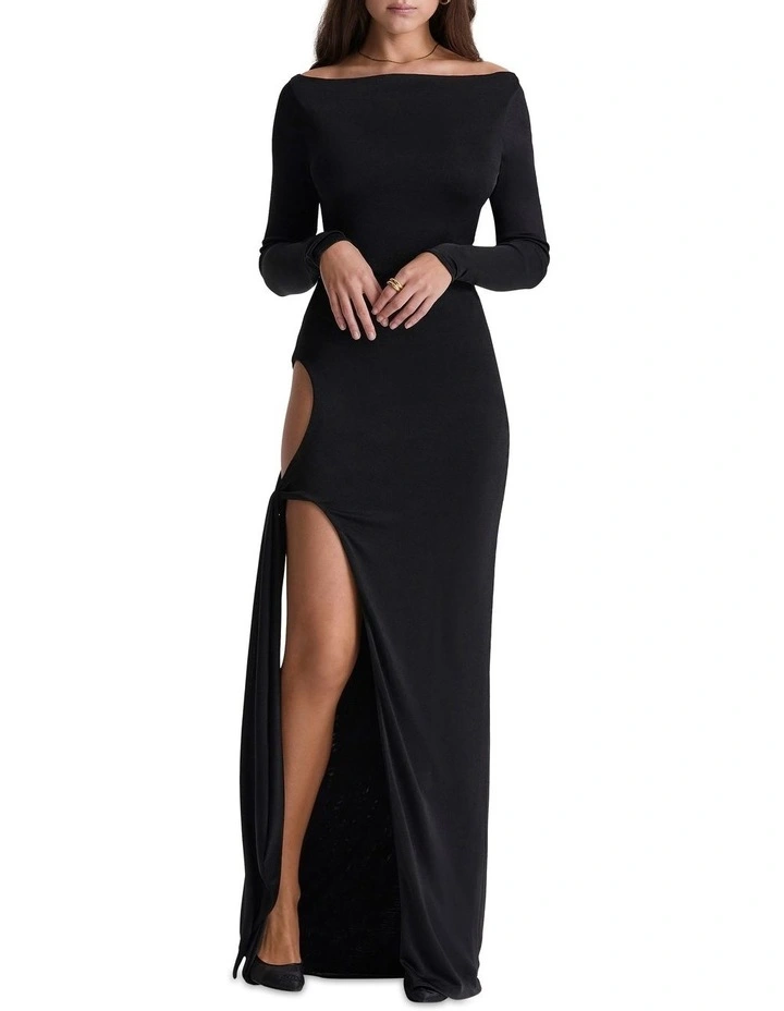 Marella Cutout Maxi Dress in Black