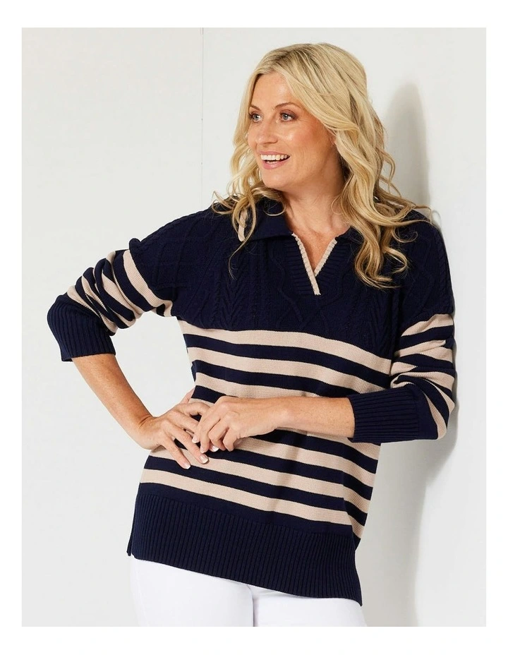 Wilson Polo Sweater in Navy