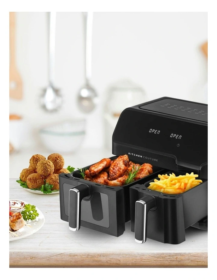 Flex View Dual Drawer Air Fryer 10 Litre in Black