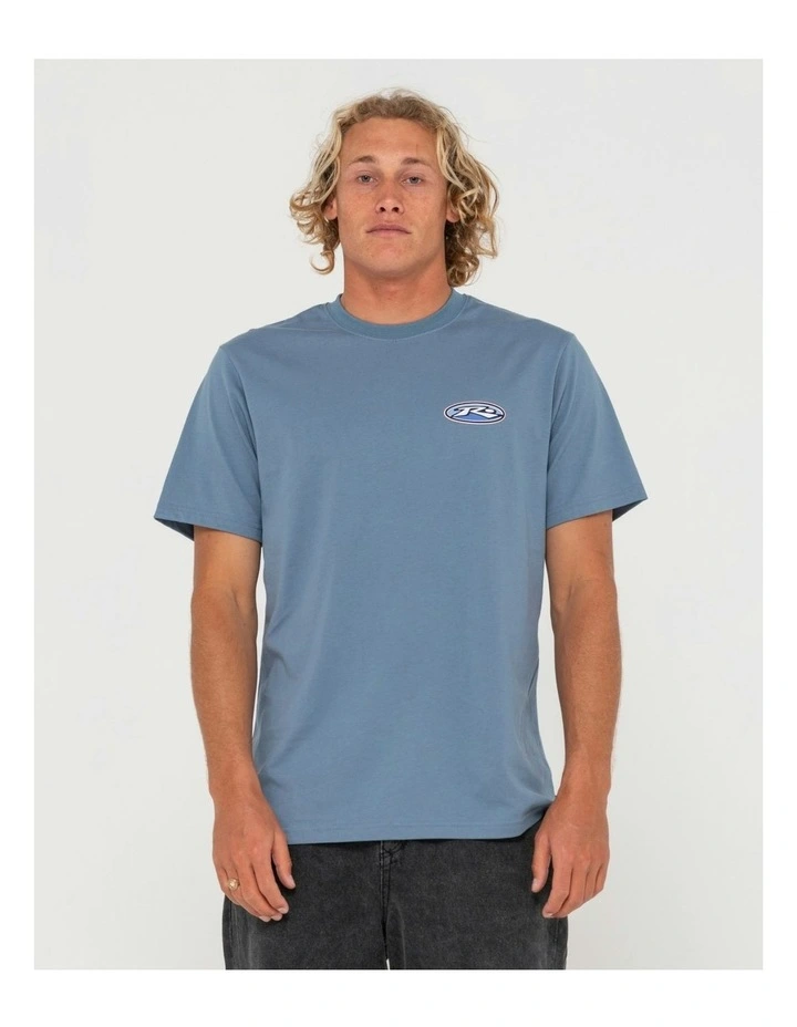 Tombstones Short Sleeve Tee in Blue