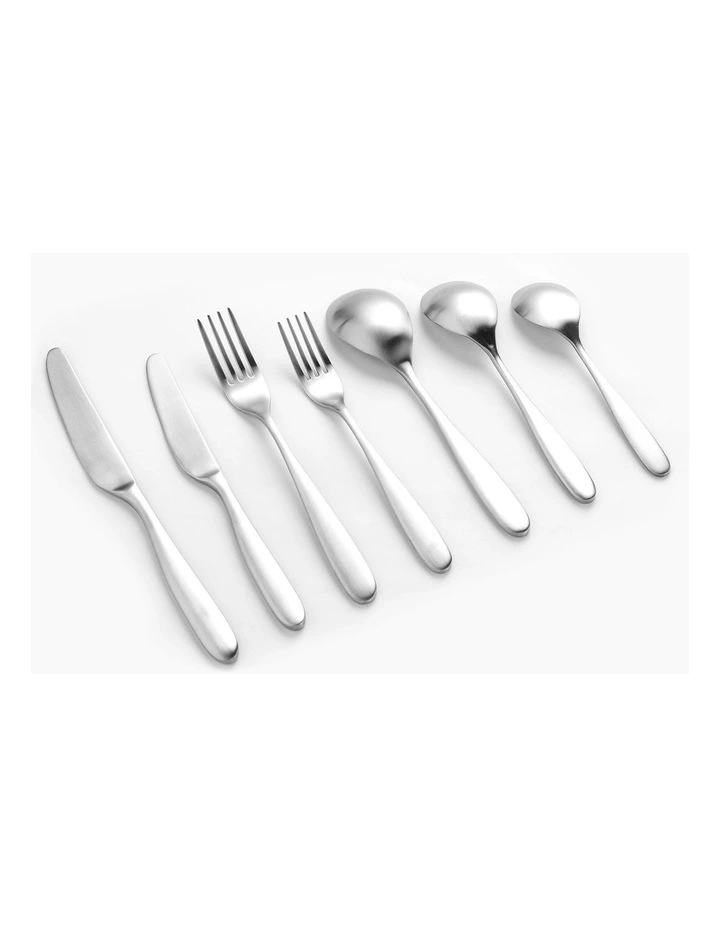 Nouveau Cutlery Set 42 Piece in Matte Silver