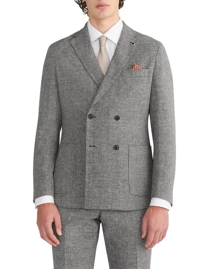 Slim Marl Puppytooth Jacket in Grey