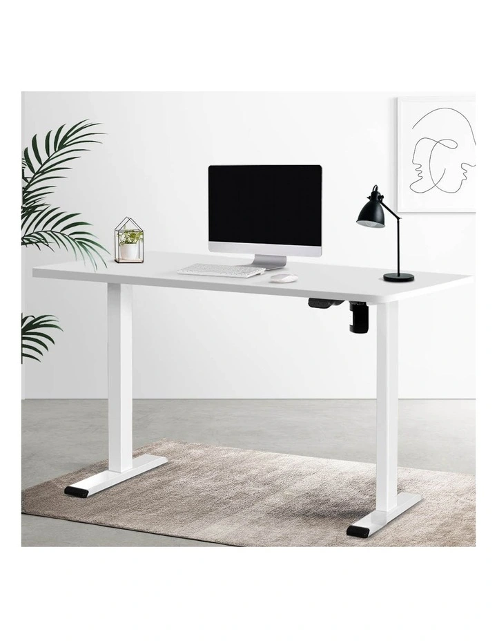 Electric Standing Desk in White