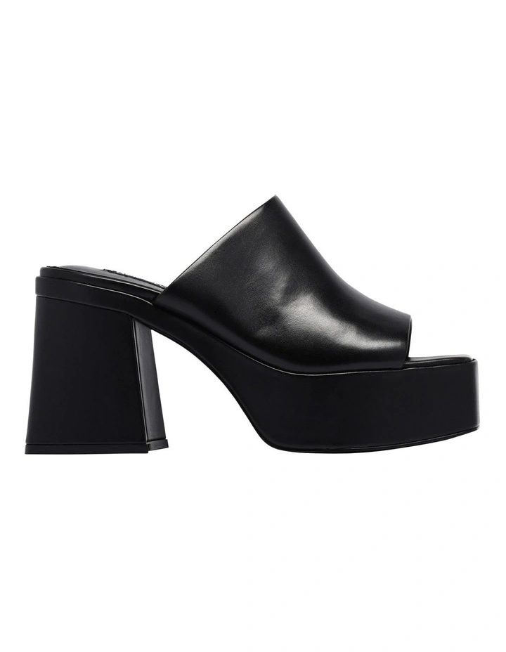 Danzi Platform Heeled Mule in Black
