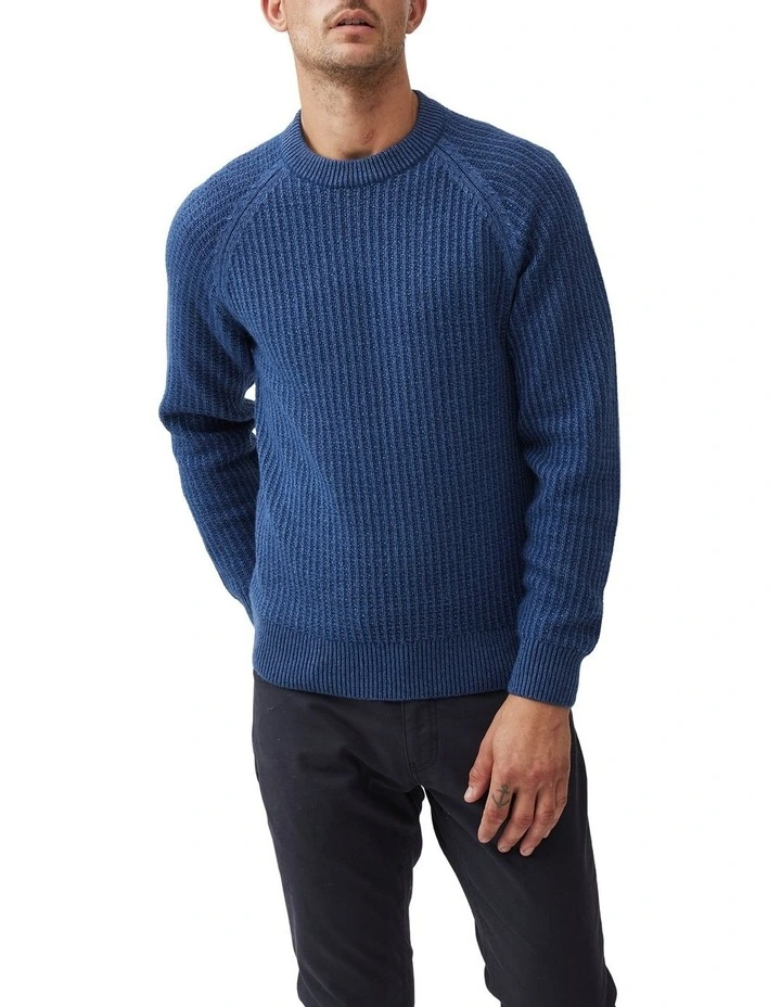 Mackinder Knit Sweater in Denim
