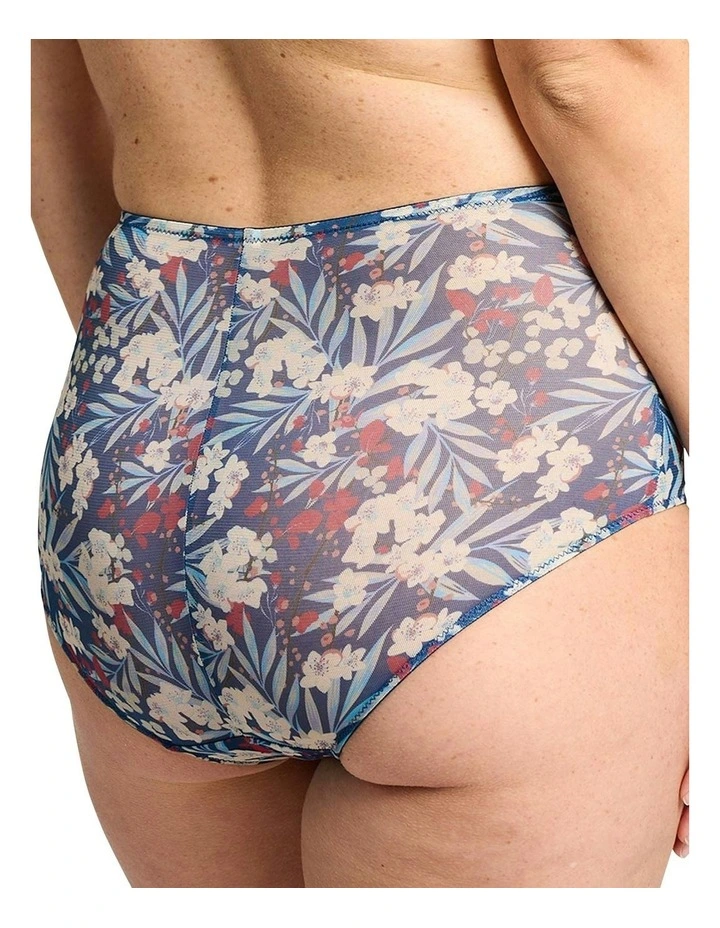 So Pure Fantaisy Sustainable High Waist Shaping Brief in Blue Marine