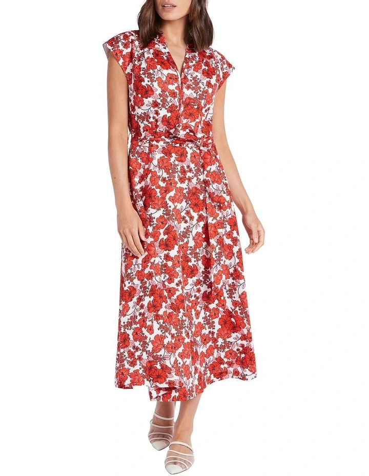 Bobbi Linen Dress in Poppy