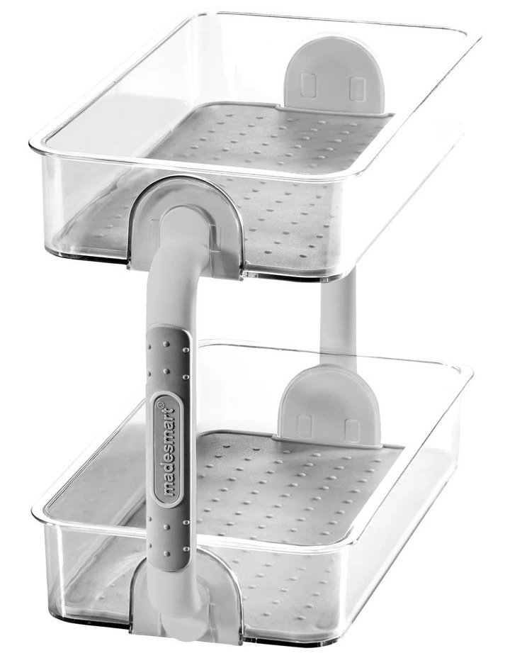 Clear 2-Tier Spice Organiser 26.4 X 12.6 X 18.3cm in Clear