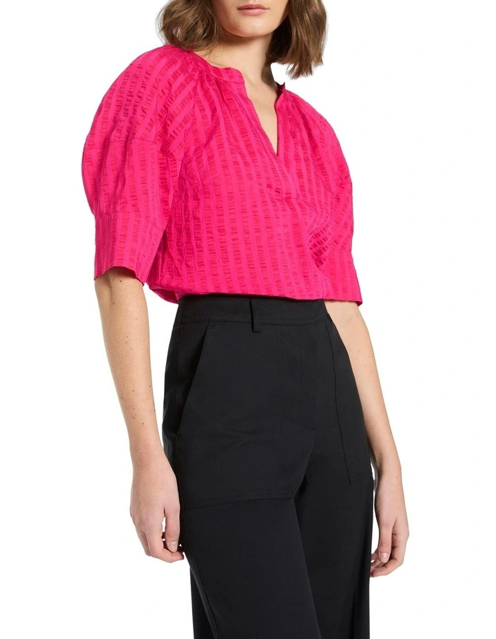 Just Friends Blouse in Pink Stripe