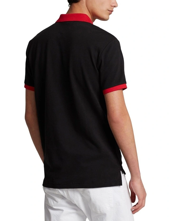 Custom Slim Lunar New Year Polo Shirt in Black