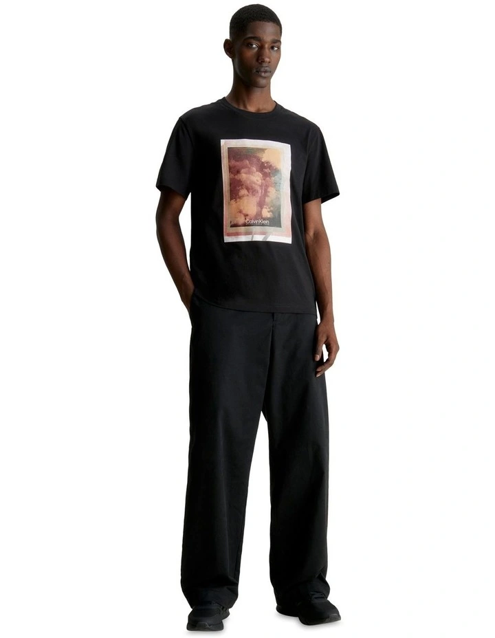 Photo Print T-shirt in Black
