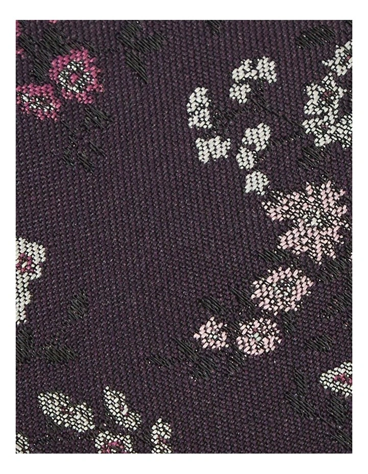 Kiel Ditzy Floral 5cm Tie in Berry