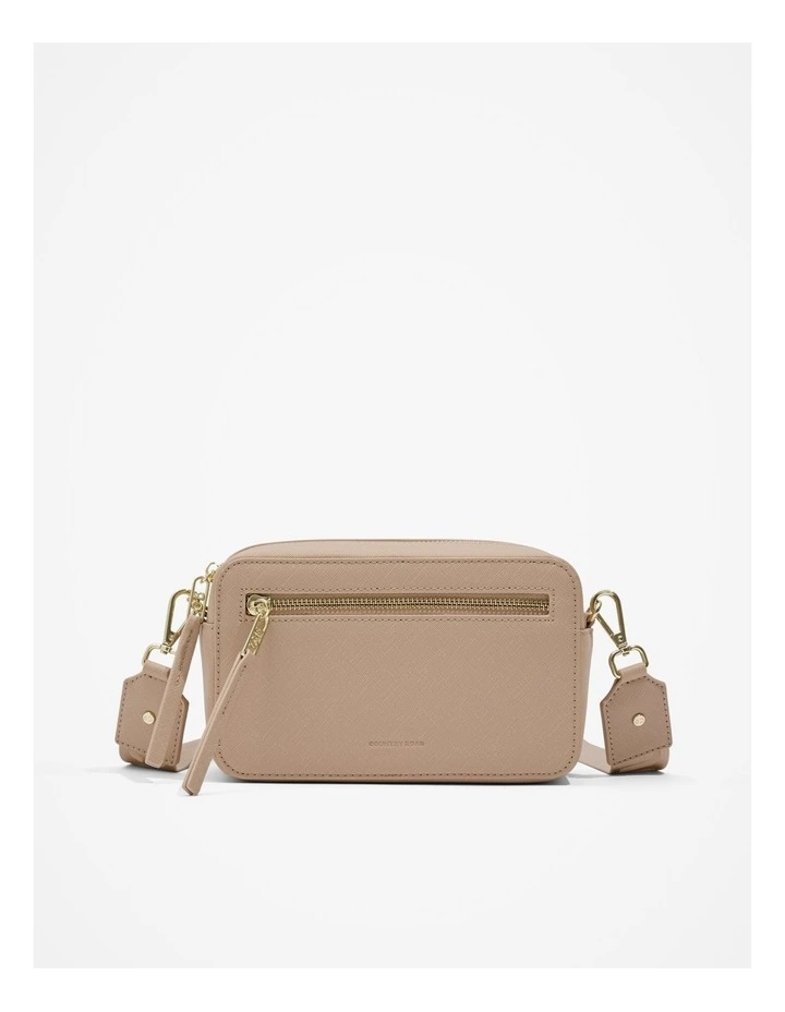 Branded Camera Bag in Sand
