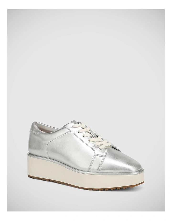 Hawthorn Metallic Leather Lace Up in Silver