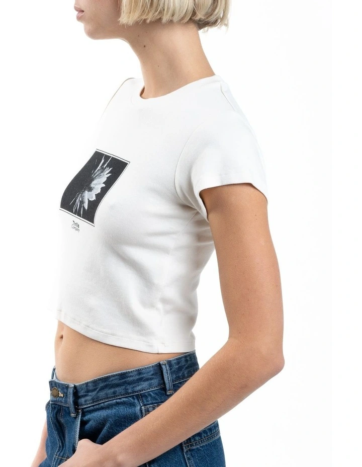 Dark Lily Mini Tee in Heritage White