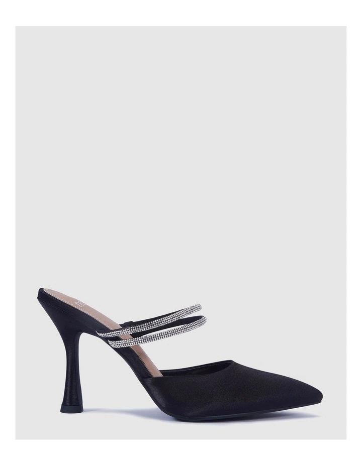 Idris Pumps in Black Satin