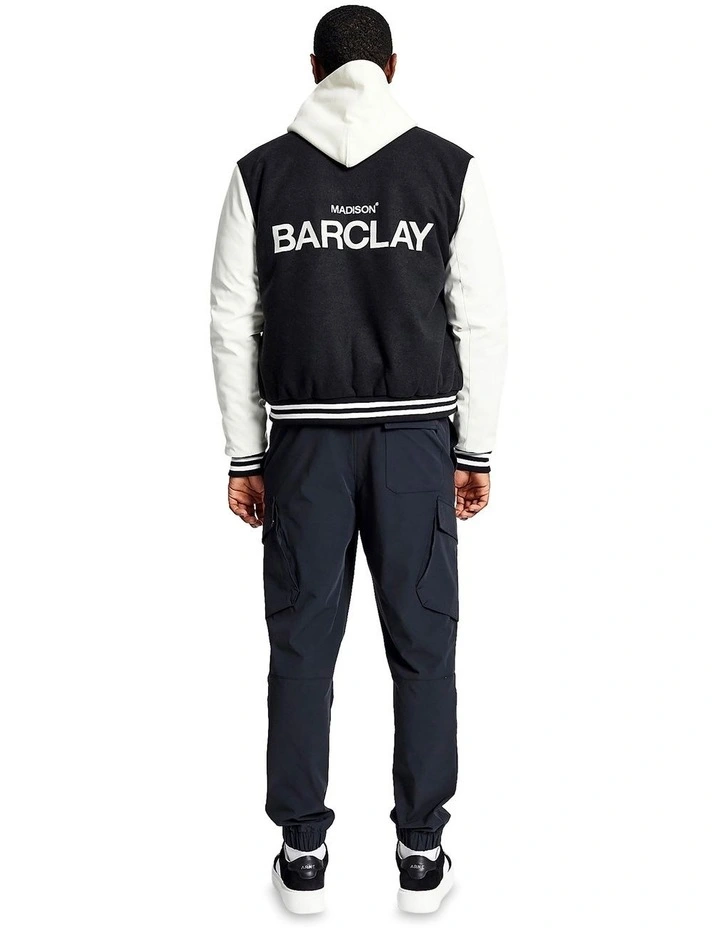 Lincoln Baseball Wool Jacket in Black