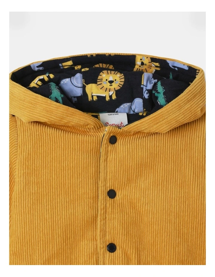 Cord Reversible Jacket in Mustard