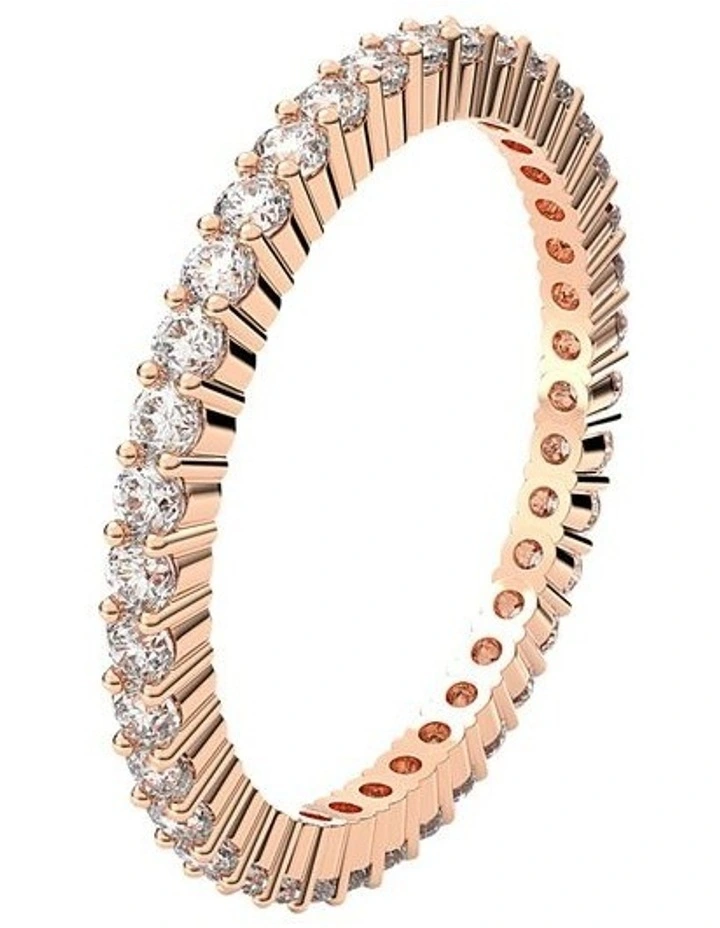 Vittore Ring Round Cut Rose Gold-Tone Plated in White