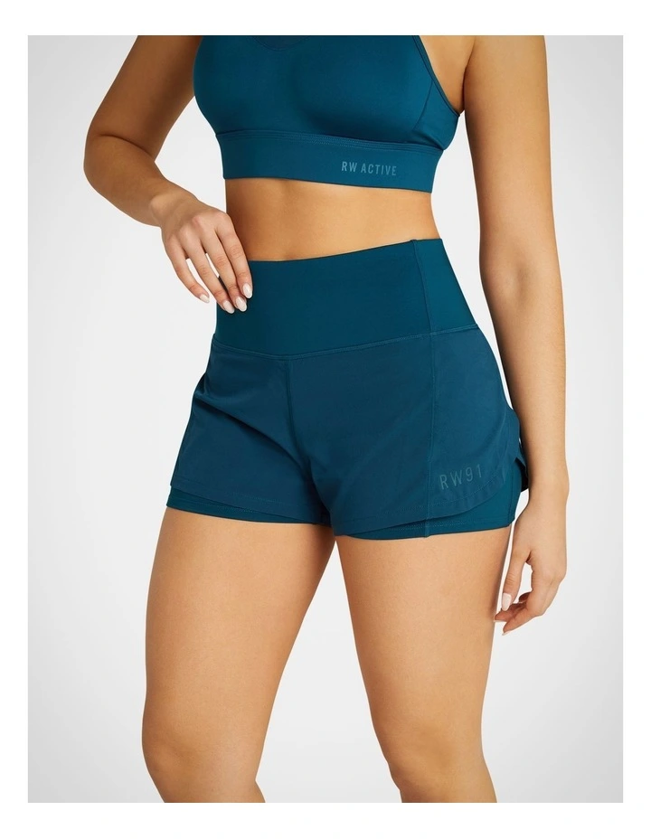 Speed Up Run Shorts in Sea Blue