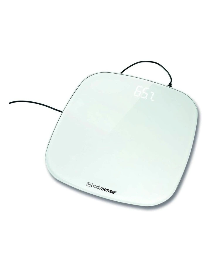 Rechargeable Weight Only Bathroom Scales with 180kg in White