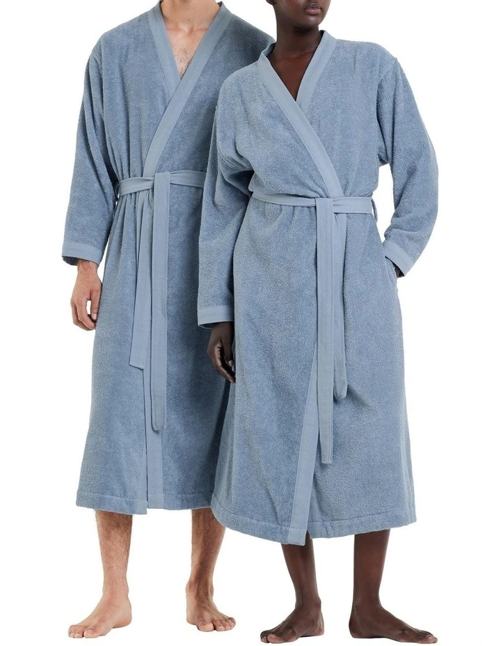 Solace Towelling Robe in Earl Grey